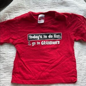 Split Red Kids Tee - Grandma's To-Do List